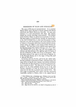 270 PEDIGREES OF ELLIS AND FITZ-ELLI~ The name of Ellis may
