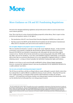 Guidance on UK and EU Fundraising Regulations