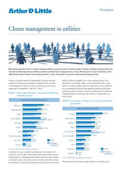 Churn management in utilities