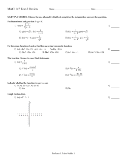 MAC1147 Test-2 Review - MDC Faculty Web Pages