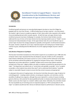 Enrollment Trends in Capped Majors