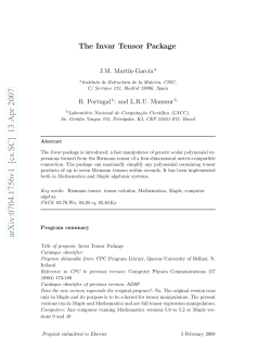The Invar Tensor Package