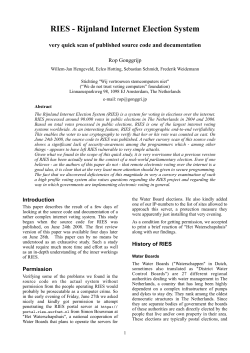 RIES - Rijnland Internet Election System