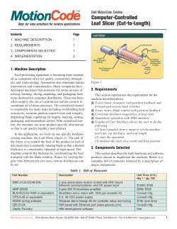 Computer-Controlled Loaf Slicer (Cut-to-Length)