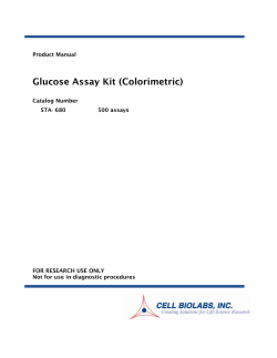 Glucose Assay Kit (Colorimetric)
