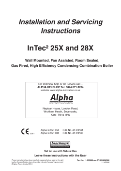 InTec&sup2; 25X and 28X - Alpha Heating Innovation