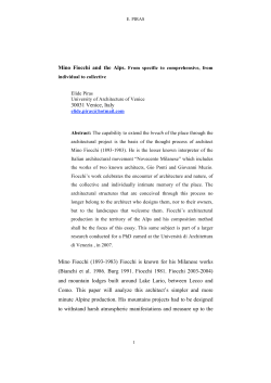 Mino Fiocchi and the Alps. From specific to compr&eacute;hensive