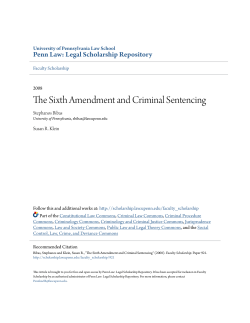 The Sixth Amendment and Criminal Sentencing
