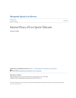 Internet Piracy of Live Sports Telecasts