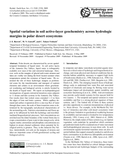 Spatial variation in soil active-layer geochemistry across hydrologic