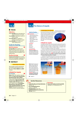 13.2 The Nature of Liquids