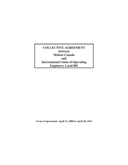 Collective Agreement - Labour Relations Board