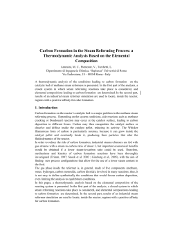 Carbon Formation in the Steam Reforming Process: a