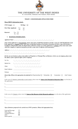 THE UNIVERSITY OF THE WEST INDIES