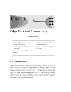 Chapter Edge Cuts and Connectivity