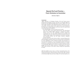 Beyond Peril and Promise - Open Access Journals at BC