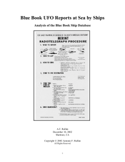 Blue Book UFO Reports at Sea by Ships