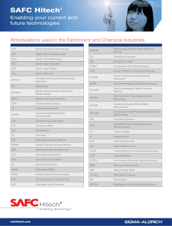 Abbreviations Used in the Electronics and Chemical Industries