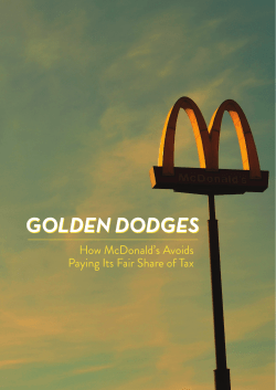 Golden Dodges: How McDonald`s Avoids Paying its Fair Share of Tax