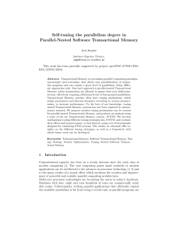 Self-tuning the parallelism degree in Parallel