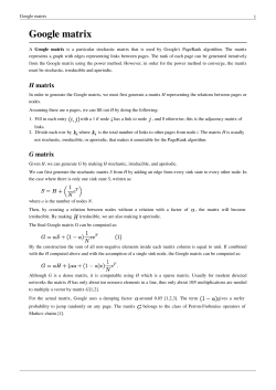 Google matrix