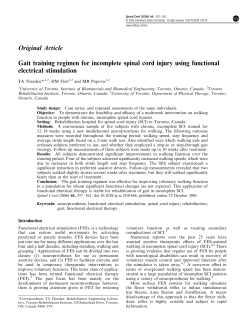 Thrasher TA, Flett HM, Popovic MR. Gait training regimen for