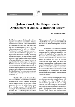 Qadam Rasool, The Unique Islamic Architecture of Odisha: A