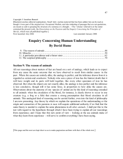 Enquiry Concerning Human Understanding IX-XII