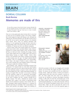 Memories are made of this - Oxford Academic