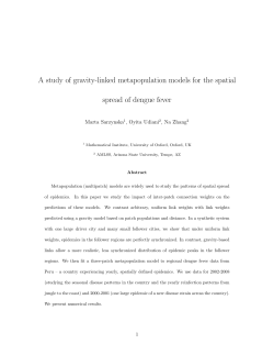 A study of gravity-linked metapopulation models for the spatial
