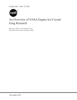 An Overview of NASA Engine Ice-Crystal Icing