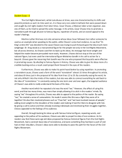 Student Essay &ndash; 6 The Civil Rights Movement, while tumultuous at