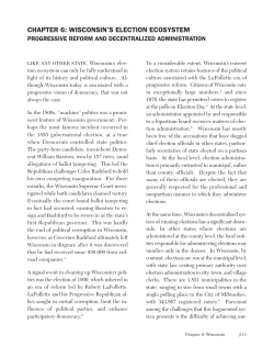 chapter 6: wisconsin`s election ecosystem