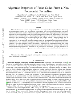 Algebraic Properties of Polar Codes From a New Polynomial