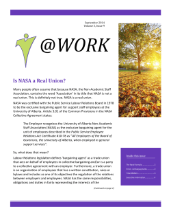Is NASA a Real Union? - Non-Academic Staff Association