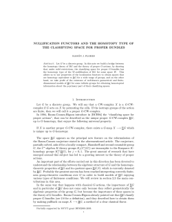 NULLIFICATION FUNCTORS AND THE HOMOTOPY TYPE OF THE