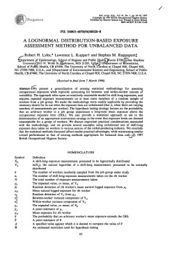 a lognormal distribution-based exposure assessment method for