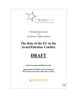 The Role of the EU in the Israel\Palestine Conflict