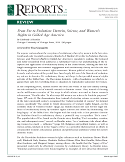 From Eve to Evolution: Darwin, Science, and Women`s Rights in