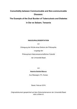 Comorbidity between Communicable and Non