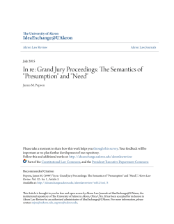 In re: Grand Jury Proceedings: The Semantics of