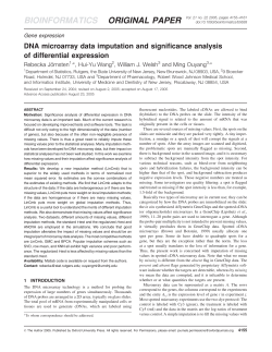 DNA microarray data imputation and significance analysis of