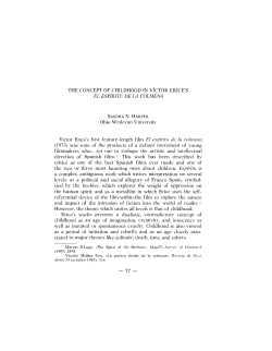 THE CONCEPT OF CHILDHOOD IN VICTOR ERICE`S Ohio