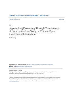 Approaching Democracy Through Transparency