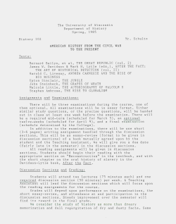 1985 Spring - Department of History - UW