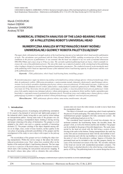 Numerical strength analysis of the load