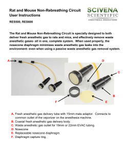 Rat and Mouse Non-Rebreathing Circuit User Instructions