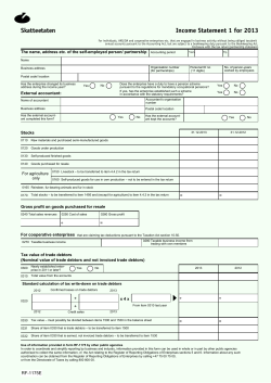 Income Statement 1 for 2013 Skatteetaten