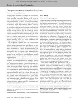 Oncogenes as molecular targets in lymphoma
