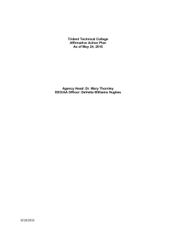Affirmative Action Plan - Trident Technical College